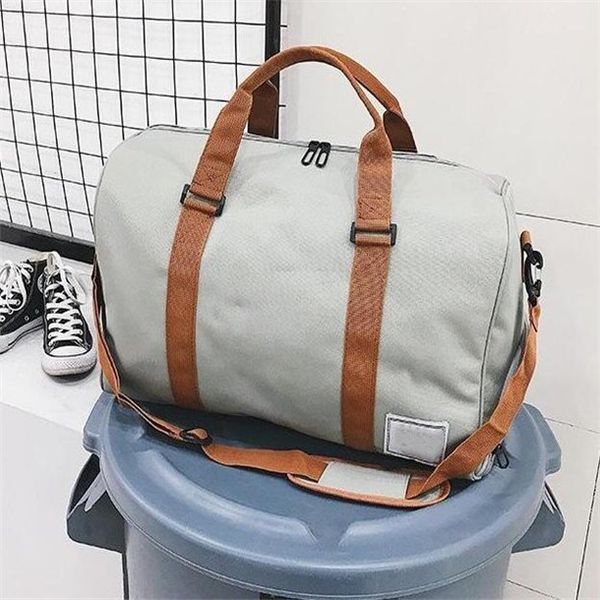 

new fashion extra large weekend duffel bag large 100% canvas leather business men's travel bag designer duffle