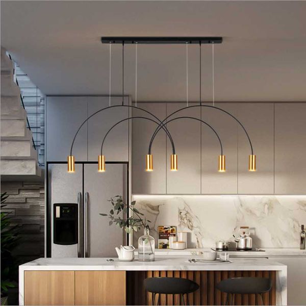

pendant lamps nordic restaurant lamp modern minimalist light luxury creative personality line net red dining room table bar ch