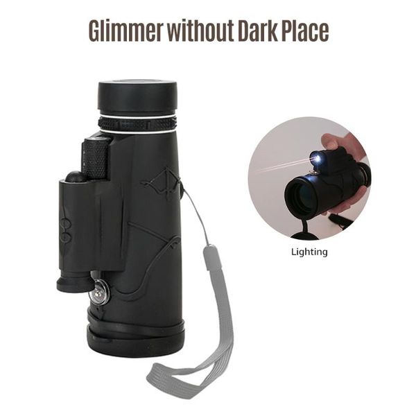 

4 options monocular telescope hd waterproof focusing pocket monocular lighting function with night vision durable clear fmc film