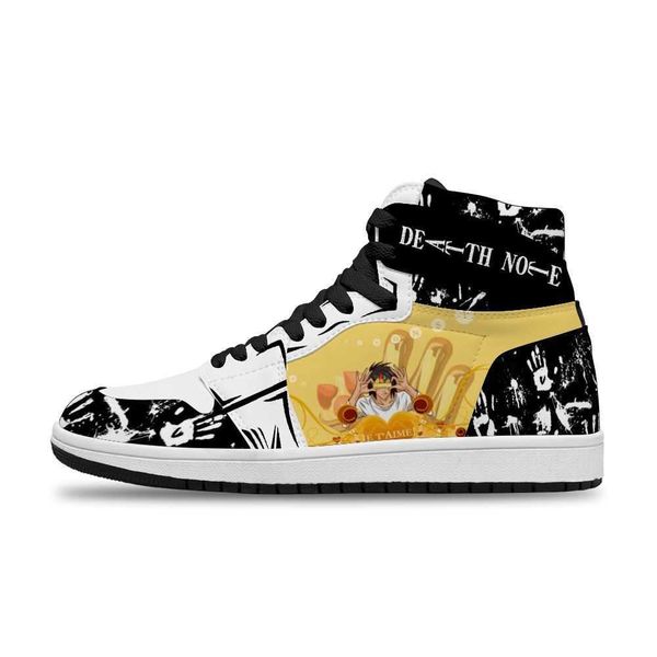 

2021 japanese anime death note diy handsome running non-slip casual shoes for man fashion sneakersnspx