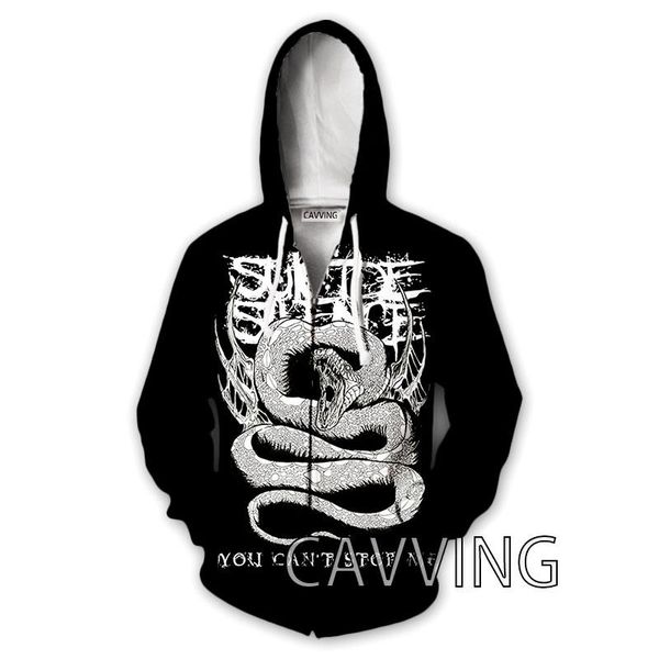 

men's hoodies & sweatshirts fashion 3d print suicide silence zipper zip up hooded harajuku hoodie hip hop z02, Black