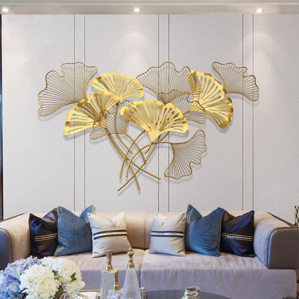 

ginkgo leaf home decoration tv background wall wall l living room dining room hanging metal decoration