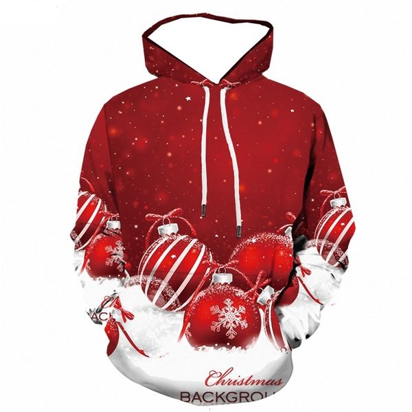 

christmas clothes 3d hoodie animation men's casual, Black