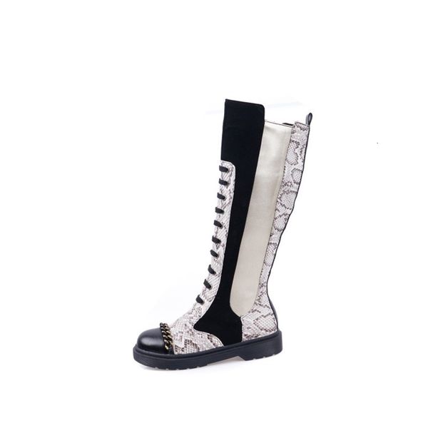 

2021 autumn and winter new fashion matching high-headed round-head decoration low-heel boots jiq6, Black
