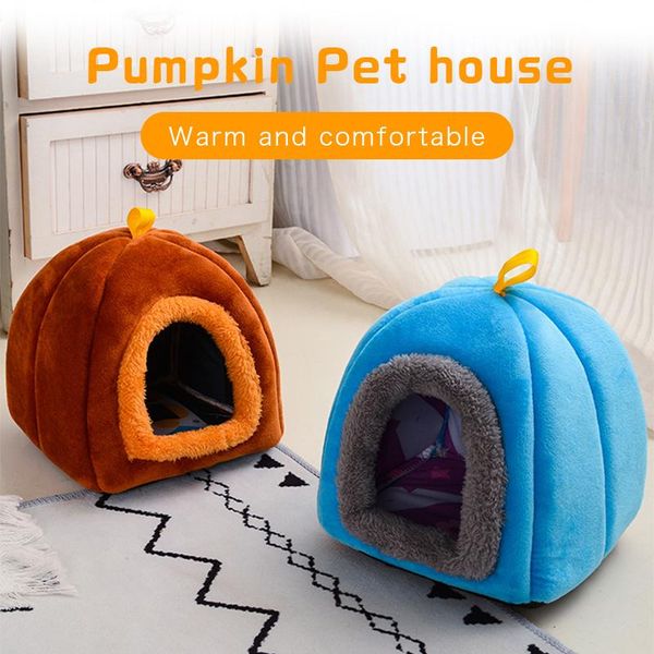 

pet house hamster nest sleeping bed small animal warm winter house pumpkin shape puppy kitten cage bag mouse pet supplies