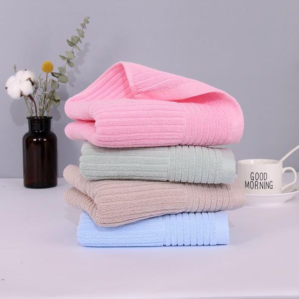

towel t285a blue light green brown pink small birthday gift stripe face