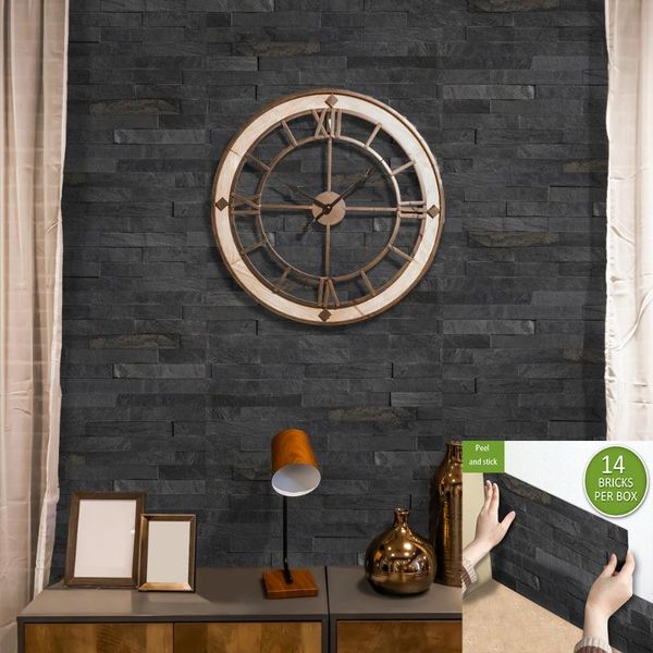 

wall stickers alitrella 14pcs/28pcs tile for kitchen bathroom diy like real bricks water-proof 55x13.5cmx14pcs/28pcs, 1 or 2 sqm