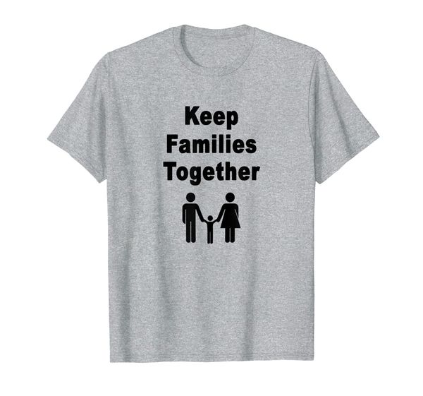 

keep families together t shirt - political text top, White;black