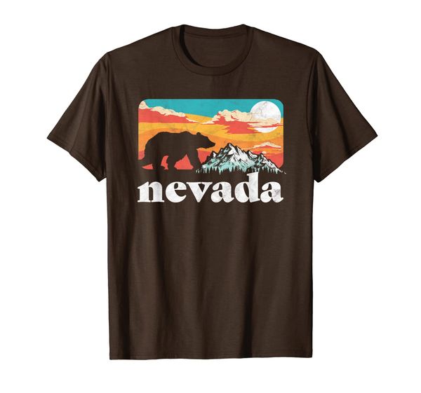 

nevada retro bear mountain vintage 80s graphic t-shirt, White;black
