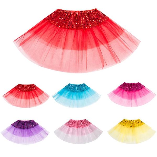 

skirts todder kids baby girls skirt ballet tutu princess up dance wear costume christmas party fashion solid color sequins, Blue