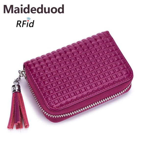 

card holders maideduod women genuine leather holder fashion bank case porte carte 5 colors, Brown;gray
