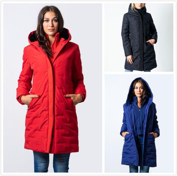 

women's down & parkas spanish deg style tide winter hat removable slim cotton-padded lady, Black