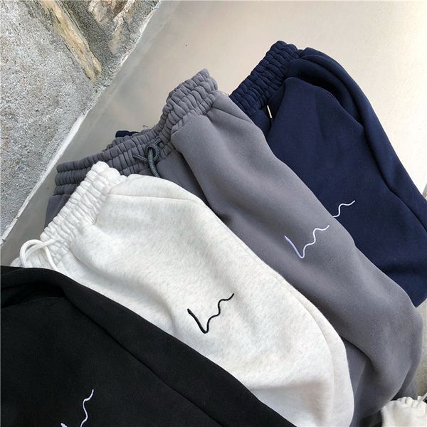 

harem pants women casual loose korean style thick sweatpants autumn winter fashion new trousers femme, Black;white