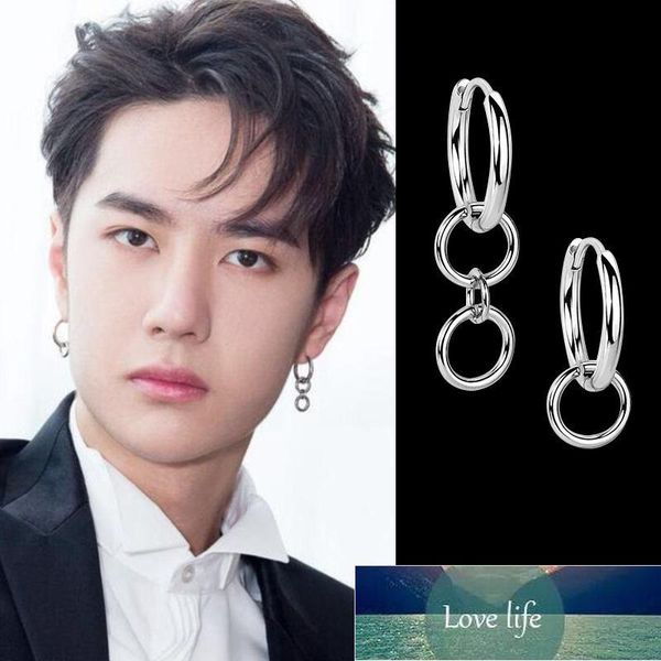 

silver color multiple circle earrings punk stainless steel circle drop earrings for men women earing jewelry Â factory price expert design qu