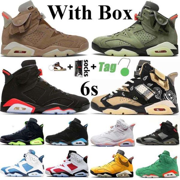 

2022 jumpman 6 6s mens basketball shoes unc travis british khaki midnight navy carmine dmp women designer trainers es, Black