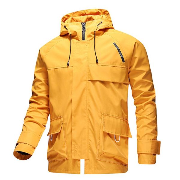 

men's jackets hip hop mens cargo jacket and coats fad casual hooded large size bomber outwear overcoat, Black;brown