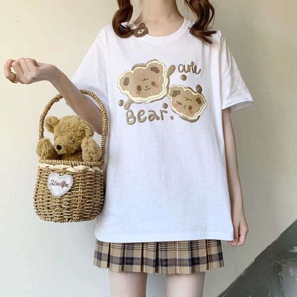 

women's t-shirt japan kawaii women t-shirts teen soft girls clothes summer cute cartoon graphic tee female short sleeve white