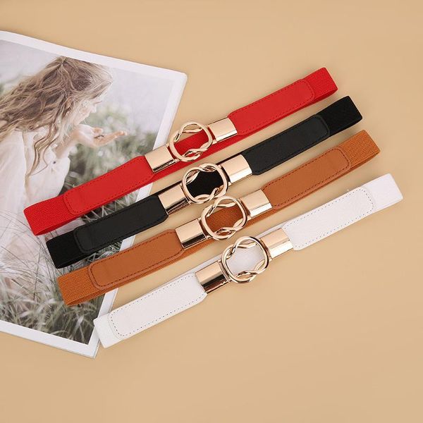 

belts belt women's decorative elastic with dress sweater suit waist simple versatile fashion girdle, Black;brown