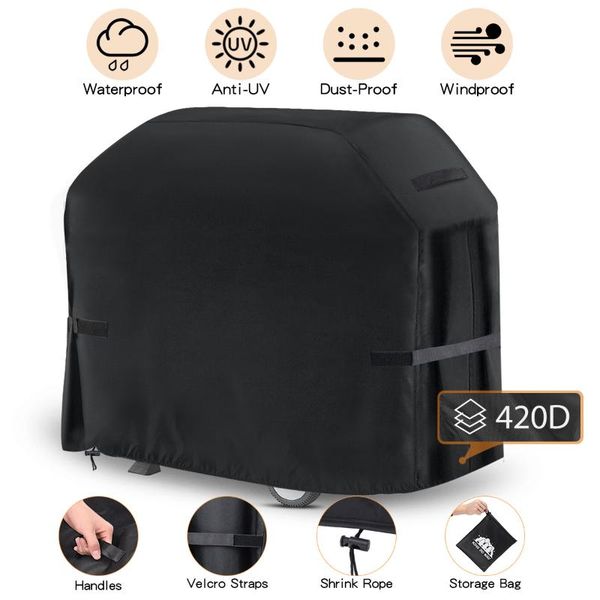 

tools & accessories 420d bbq cover oxford fabric waterproof dust heavy duty grill rain protective outdoor barbecue round