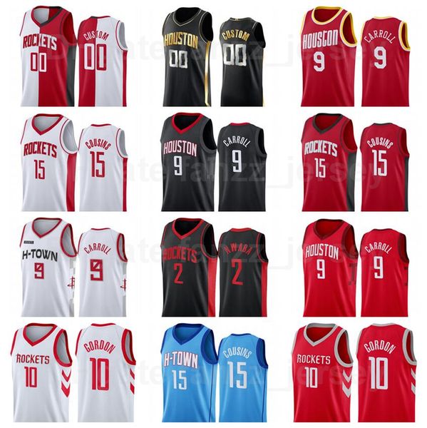 

screen print basketball david nwaba jersey 2 demarre carroll 9 demarcus cousins 15 ben mclemore 16 sterling brown 0 sport man woman youth, Black;red