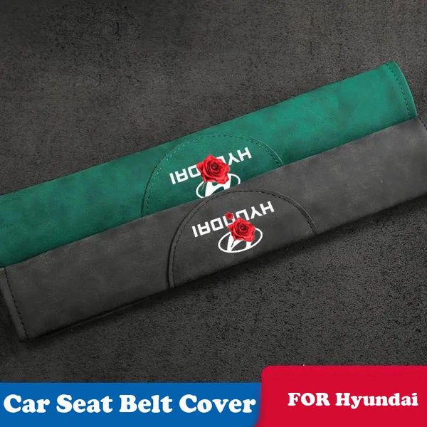 

safety belts & accessories car suede seat belt shoulder guard for solaris veloster ix35 kona accent i40 santa fe ioniq 2021 interior