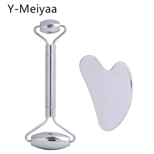 

eyebrow tools & stencils stainless steel scraper facial massage gua sha face lift anti-aging skin tightening cooling metal contour reduce pu