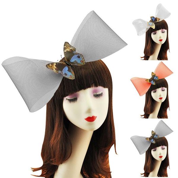 

hair accessories 1pc bow decor fashion hat clip design net party headwear dress up for women ladies girls