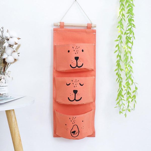 

storage boxes & bins bathroom waterproof garment home printed hanging bag cloth wardrobe 3 layer door wall closet living room space saving