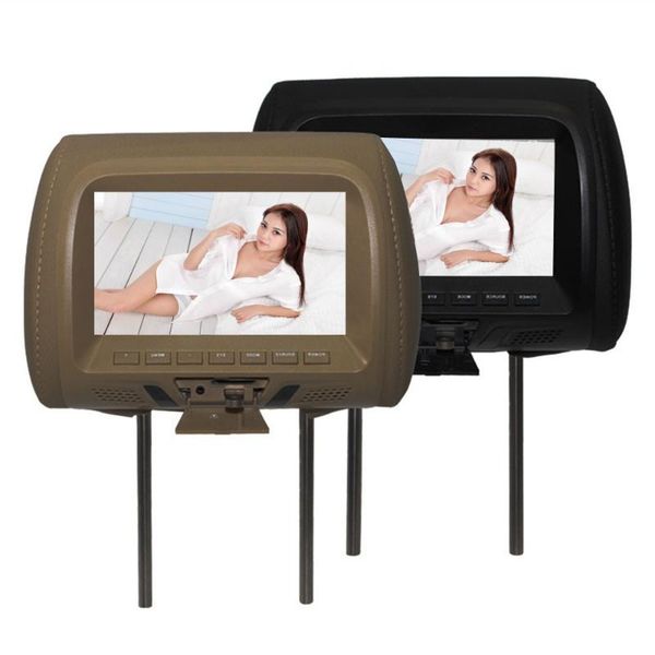

car video universal 7" touch screen 1024*600 headrest monitor mp4 mp5 player pillow support av/usb/sd/fm