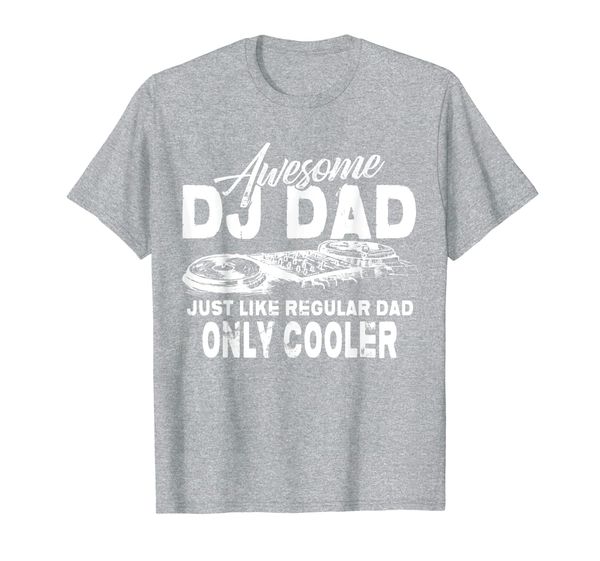 

dj player dad gift wedding party dj disc jockey t-shirt, White;black