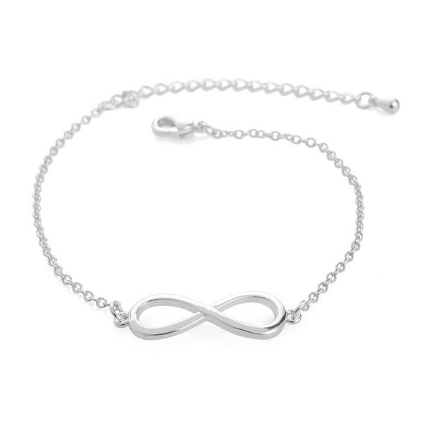 

link, chain dxjel infinity charm bracelet men brass bracelets bangles eight for women erkek bileklik pulsera drop, Black