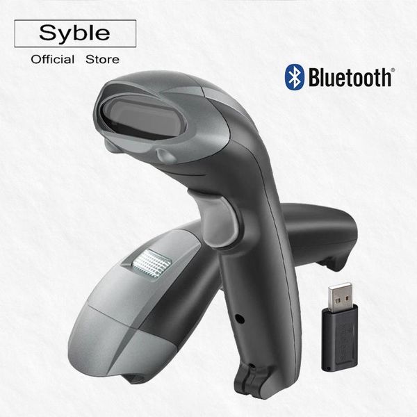 

scanners wireless barcode scanner with base 2d cordless bar code reader cmos imager read 1d, 2d, qr code, data matrix, pdf417 xb-s80rb