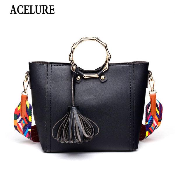 

acelure fashion solid color women shoulder messenger bags strap female crossbody bag hard handle handbag wholesale drop shipping