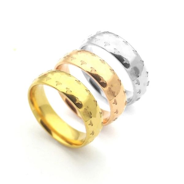 

women gift small flower gold plating stainless steel ring 211217, Slivery;golden