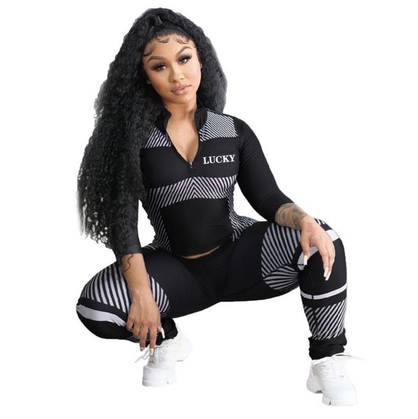

women tracksuits two pieces set designer 2021 outfits new wear straight letters printed sports suits ladies fashion leisure jogging suits, Black;red