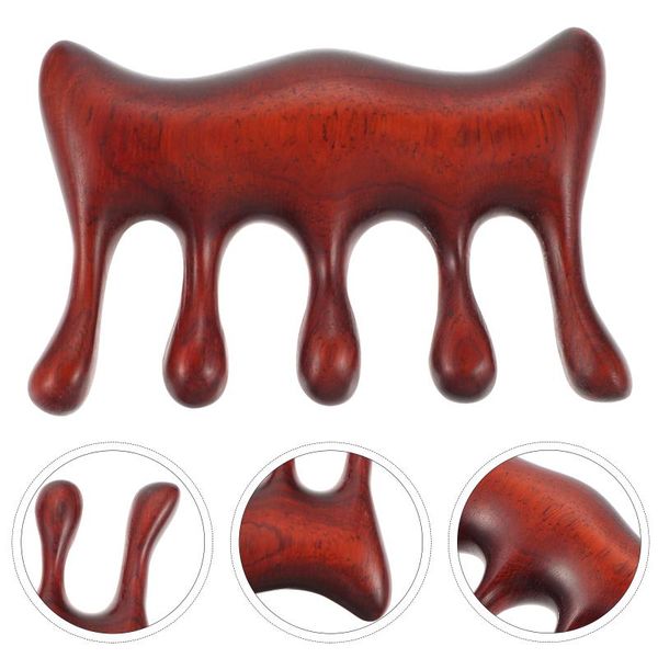 

hair brushes 1pc dark red sandalwood comb care brush useful toiletries, Silver