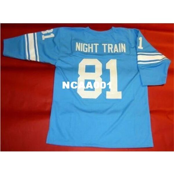 

001 #81 dick night train lane retro college jersey size s-4xl or custom any name or number jersey, Black