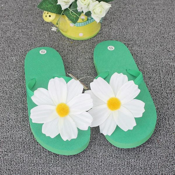 

slippers women 2021 sun flower flip flops handmade tourism sapato feminin low heel flat sandalias shoes, Black