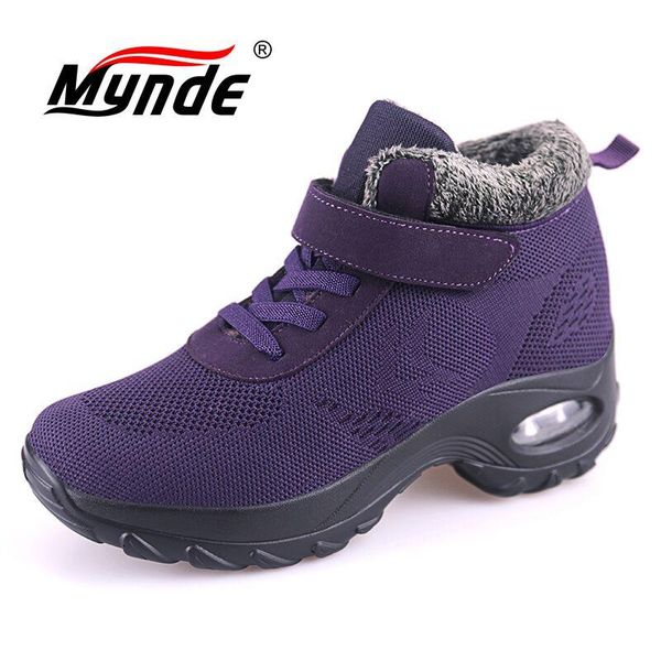 

boots 2021 winter women's snow warm mid-calf shoes for cold weather outdoor plush anti-skid thicken botas mujer, Black