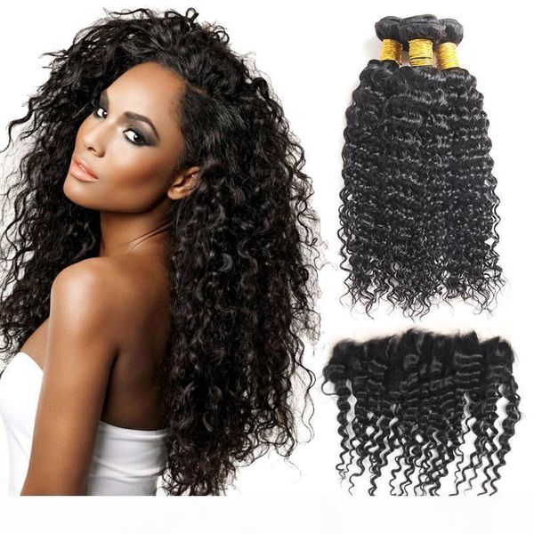 

brazilian human hair weave deep wave bundles with middle closure malaysian indian human virgin deep wave hair bundle closure wholesale, Black;brown