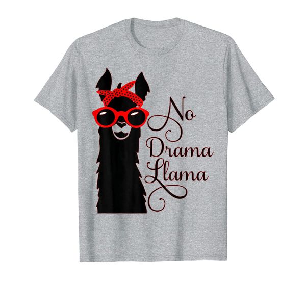 

No Drama Llama T-Shirt Cute Lama Sunglasses Funny Shirt T-Shirt, Mainly pictures