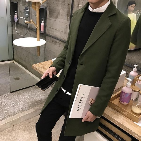 

men's jackets autumn and winter coat slimming big code clothing, Black;brown