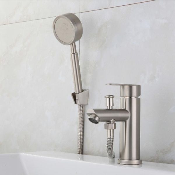 

sus 304 stainless steel basin faucet extending and cold water mixer shower head spray sink tap set for bathroom kitchen