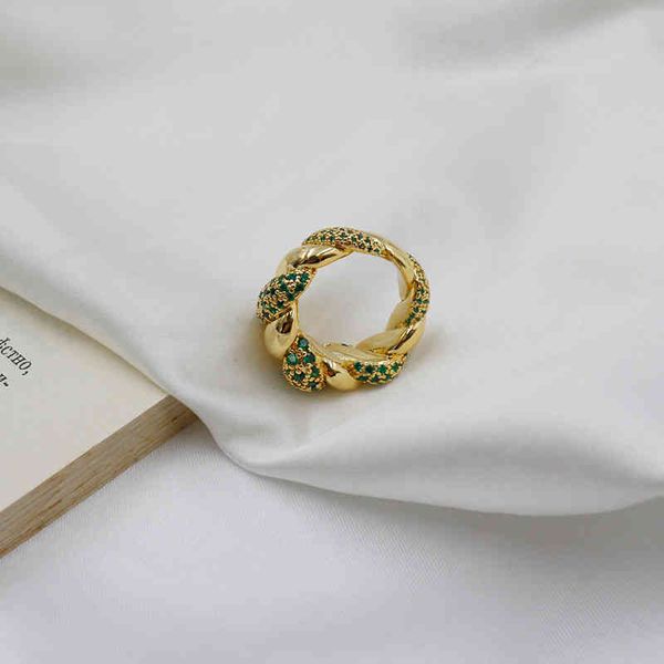 

ins band rings bottegav metal wind inlaid diamond winding ring new french minority design fashion men's and women's same buckle se, Silver