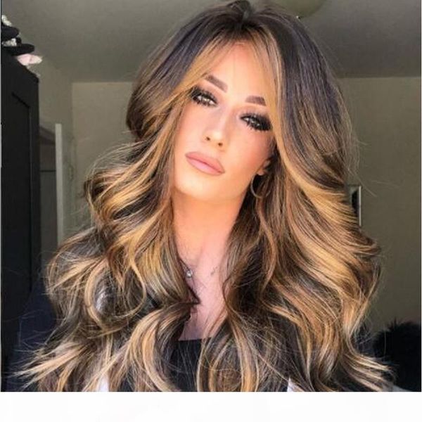 

curly hair weave high temperature matte chemical fiber hair 65cm european and american fashion long curly hair dyed wig long curly big wave, Black;brown