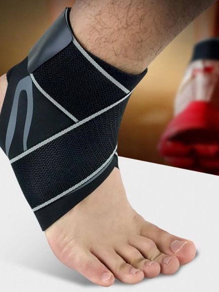 

ankle support thin breathable compression sprain protection sports bandage accessories 1 pack, Blue;black