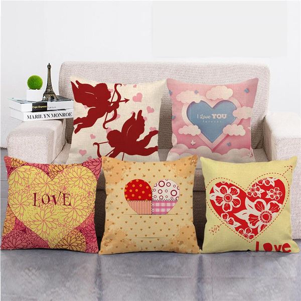 

cushion/decorative pillow love letter throw cushions valentine's day gift cushion cover fauxlinen decorative pillowcase for sofa car ho
