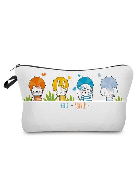 

cosmetic bags & cases simple cartoon animal printing organizer fashion cute printed bag ladies lovely small portable makeup
