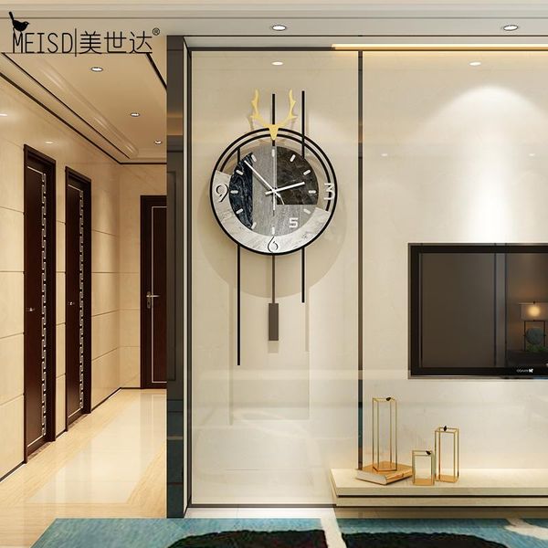 

wall clocks large decorative watch modern design clock pendulum quartz silent home decor room horloge dark grey art