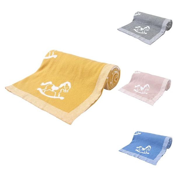 

baby knitted blankets stroller bed bath swaddle wrap infantil cotton